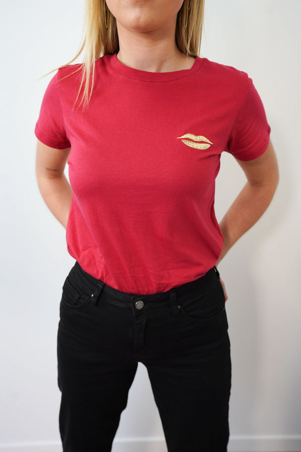 Tee-shirt Carlotta rouge - C'est un secret E-Shop