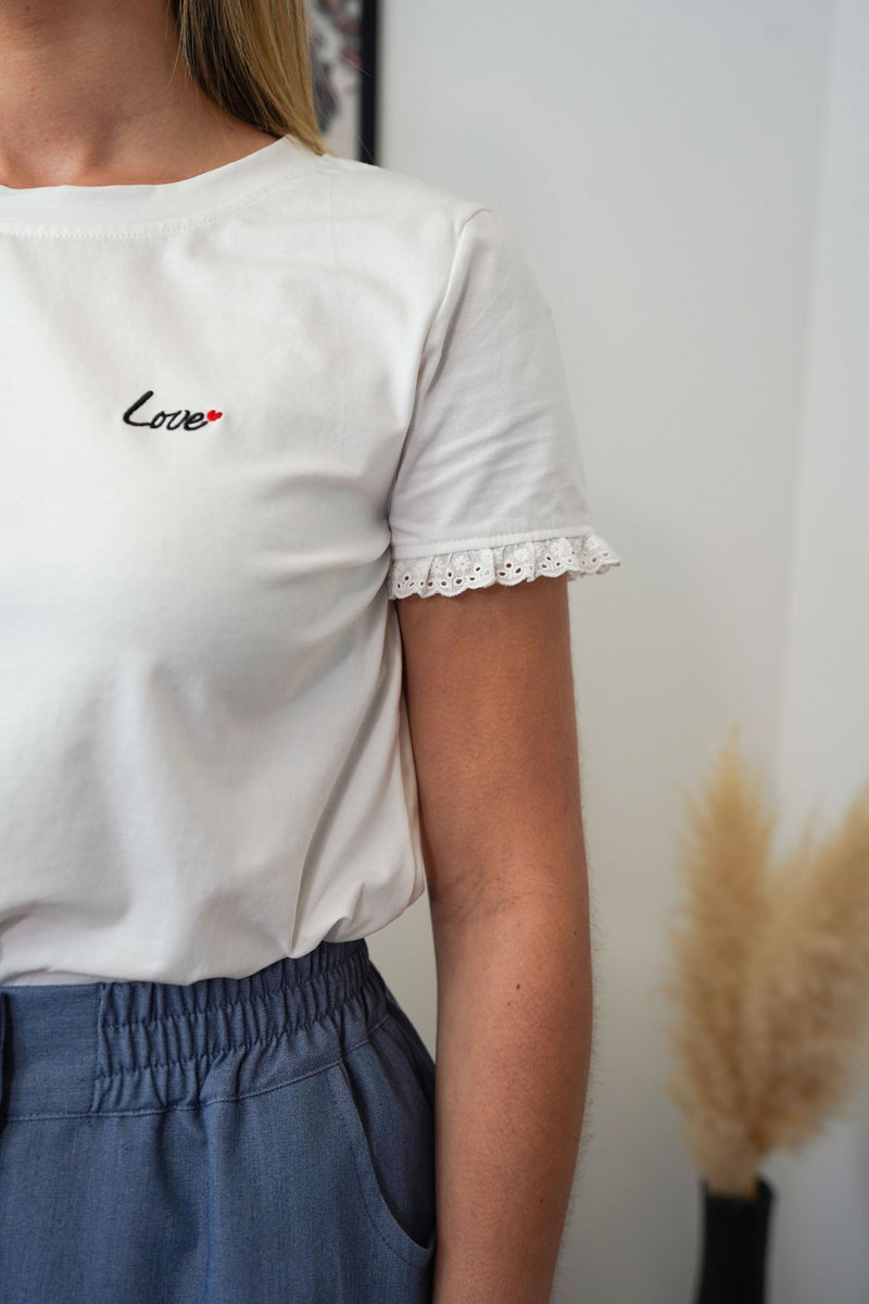 Tee-shirt Valentine blanc - C'est un secret E-Shop